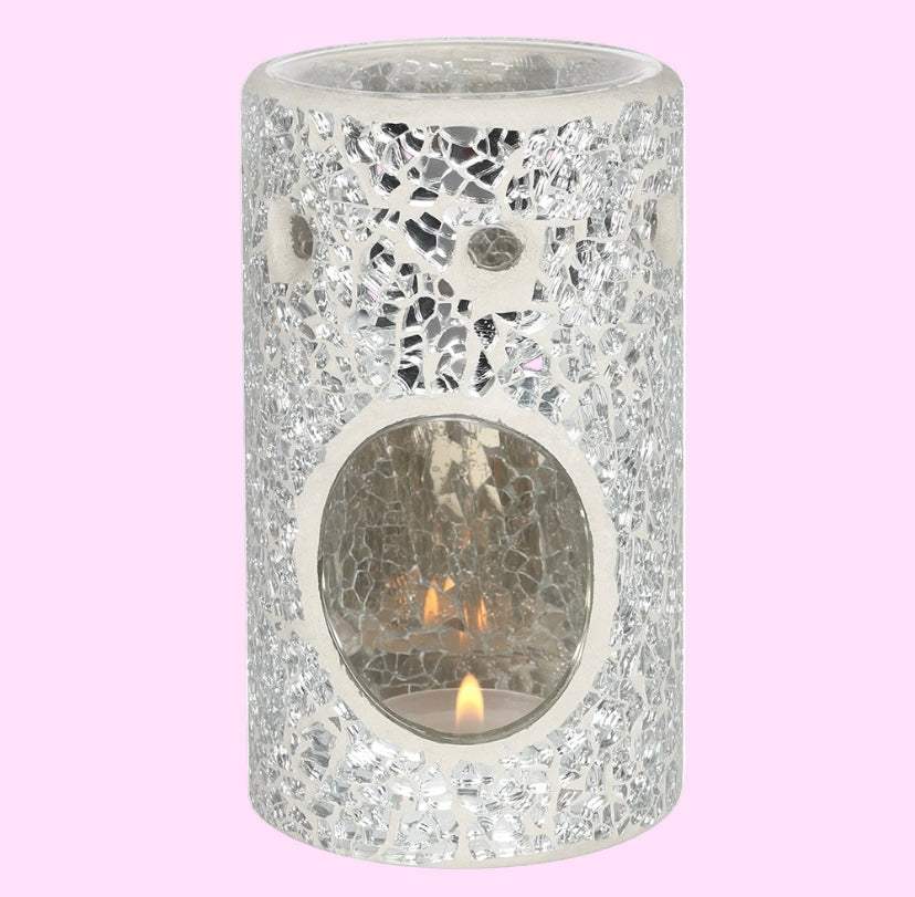 Crackle Design Tea light Burners – For Wax Melts, Fragrance Oils & Aroma Rocks