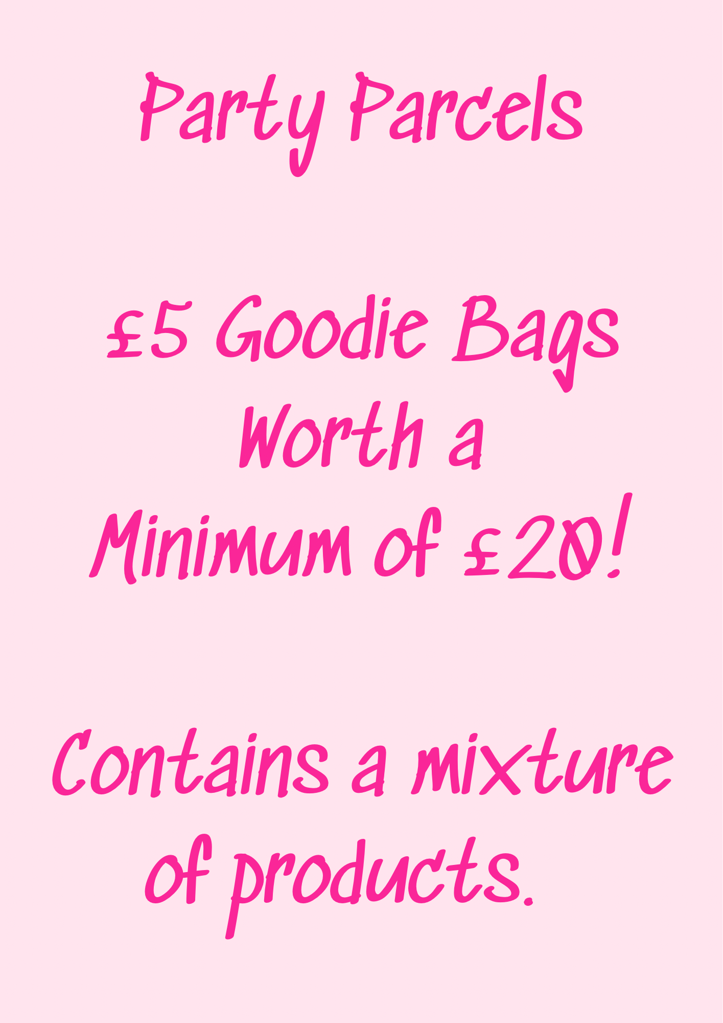 Party Games! Party Parcels | £5 Bags Worth A Minimum of £10