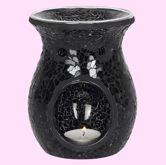 Crackle Design Tea light Burners – For Wax Melts, Fragrance Oils & Aroma Rocks