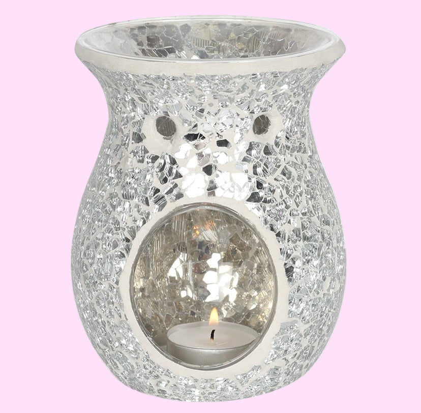 Crackle Design Tea light Burners – For Wax Melts, Fragrance Oils & Aroma Rocks