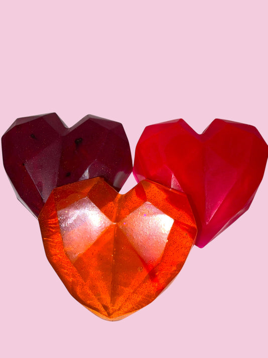 Limited Edition Luxury Soap Heart Bars with Pouch | Approx. 50g