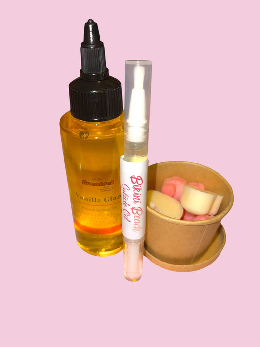 Scentral's Spring Best Sellers Bundle | Contains Body Oil, Cuticle Oil & Wax Melt Mini Scoopie Pot of Choice