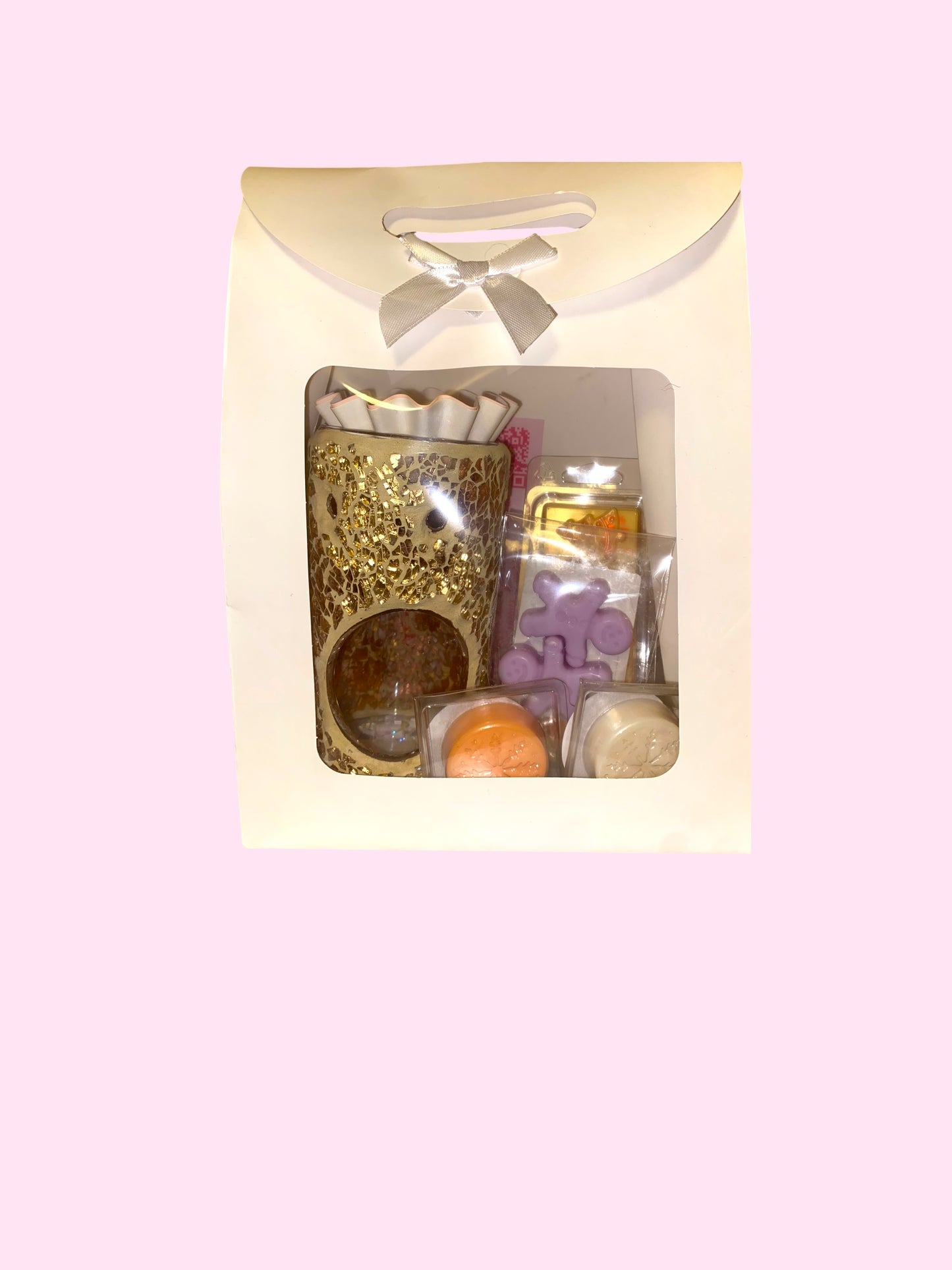 Scentral Wax Melt Starter Gift Set | Includes Tall Crackle Burner, Wax Melts & Accessories | Strong, Long-lasting Fragrance