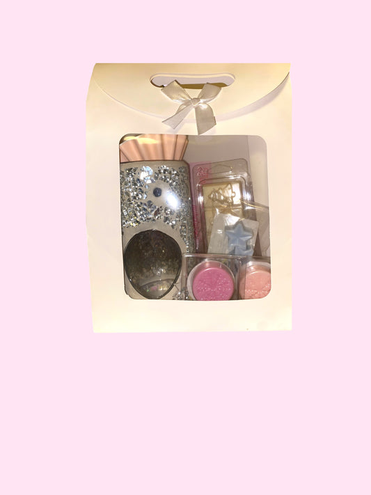 Scentral Wax Melt Starter Gift Set | Includes Tall Crackle Burner, Wax Melts & Accessories | Strong, Long-lasting Fragrance