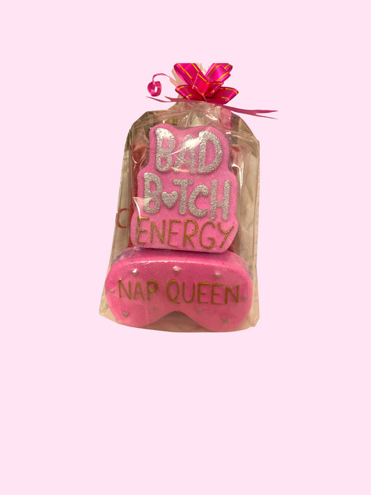 P.Lou Inspired Bath Bomb Gift Set with Soft Soap Sponge | Handmade, Vegan & Cruelty Free