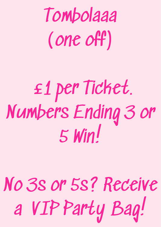 Party Games! Tombola - Numbers Ending in 1 & 3 win a prize!